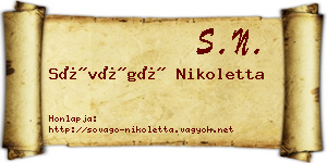 Sóvágó Nikoletta névjegykártya